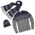 Christmas Traditional knitted jumper, hat and scarf